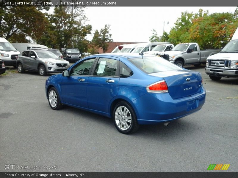 Blue Flame Metallic / Medium Stone 2011 Ford Focus SEL Sedan