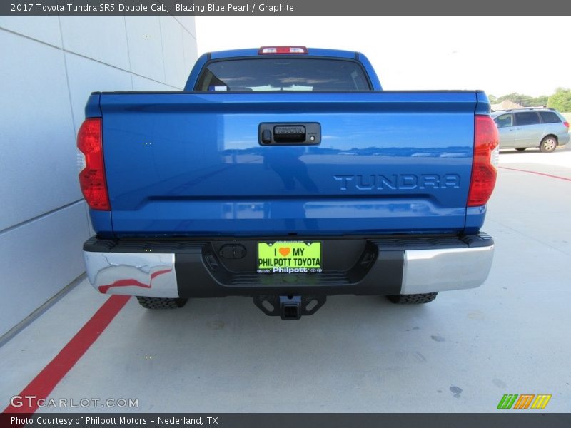 Blazing Blue Pearl / Graphite 2017 Toyota Tundra SR5 Double Cab