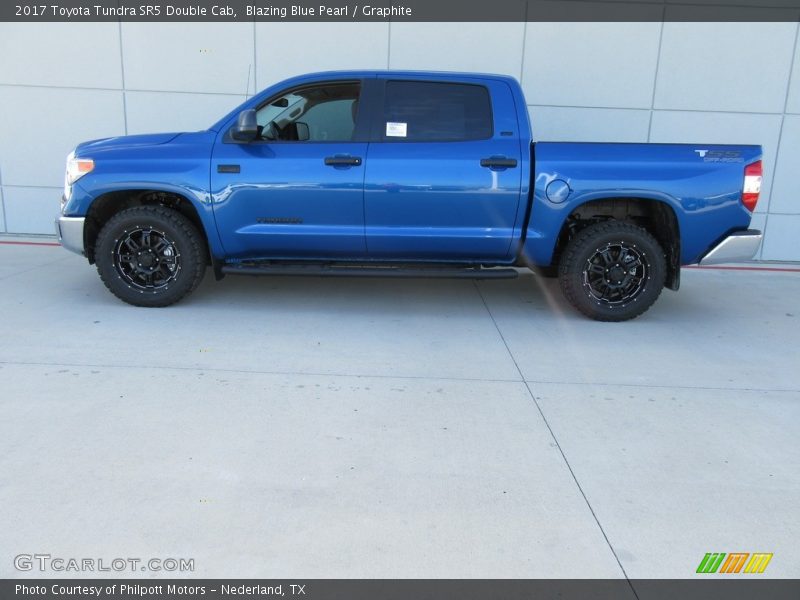 Blazing Blue Pearl / Graphite 2017 Toyota Tundra SR5 Double Cab