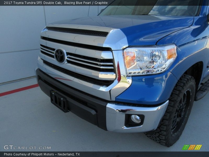 Blazing Blue Pearl / Graphite 2017 Toyota Tundra SR5 Double Cab