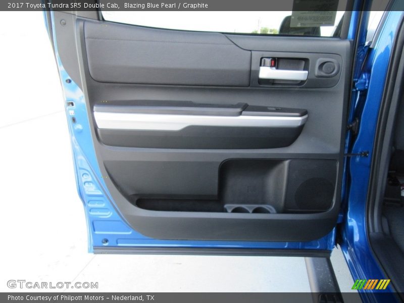 Blazing Blue Pearl / Graphite 2017 Toyota Tundra SR5 Double Cab
