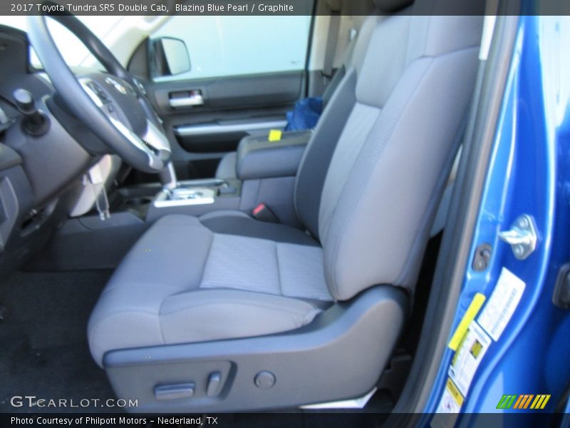 Blazing Blue Pearl / Graphite 2017 Toyota Tundra SR5 Double Cab