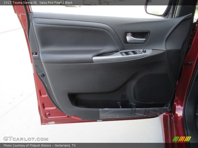 Salsa Red Pearl / Black 2017 Toyota Sienna SE