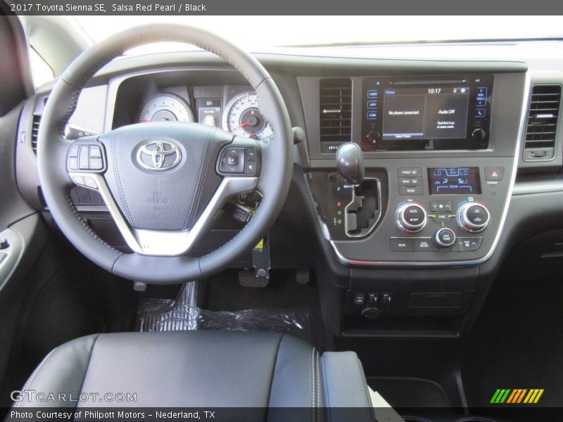 Salsa Red Pearl / Black 2017 Toyota Sienna SE