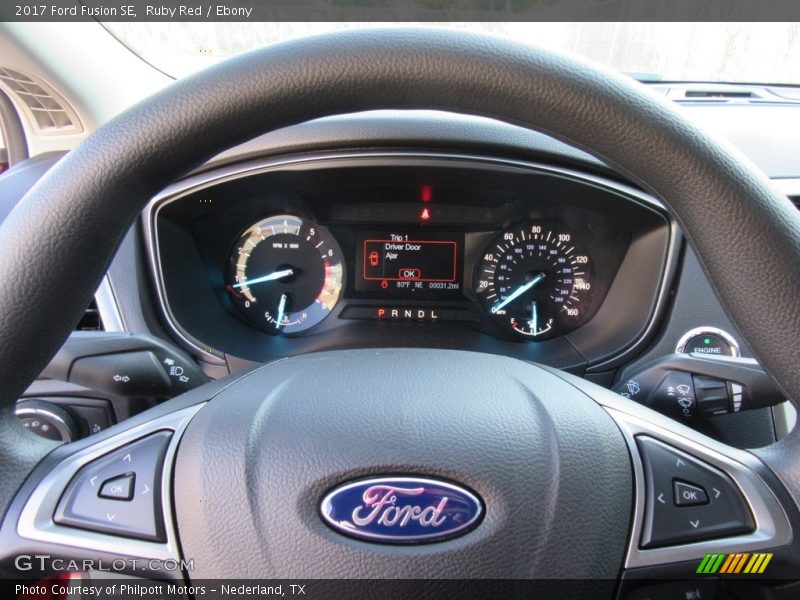 Ruby Red / Ebony 2017 Ford Fusion SE