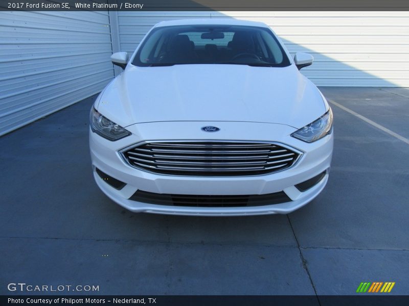 White Platinum / Ebony 2017 Ford Fusion SE