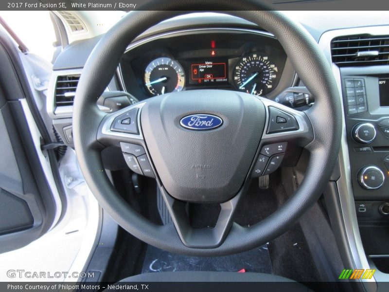 White Platinum / Ebony 2017 Ford Fusion SE