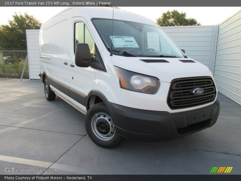 Oxford White / Pewter 2017 Ford Transit Van 250 MR Long