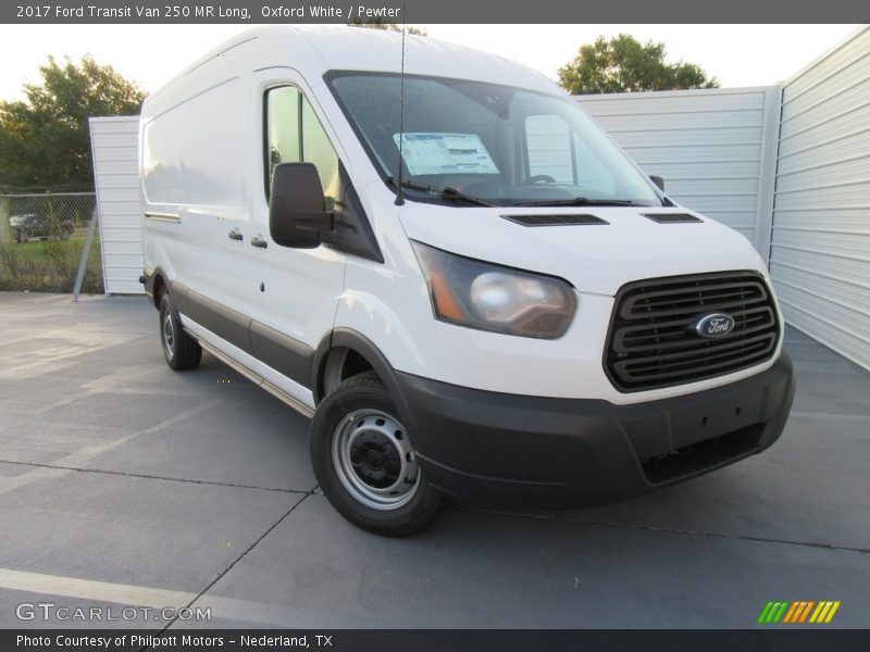 Oxford White / Pewter 2017 Ford Transit Van 250 MR Long