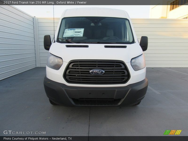 Oxford White / Pewter 2017 Ford Transit Van 250 MR Long