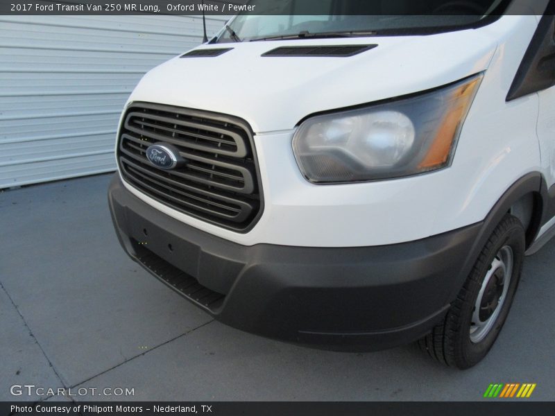 Oxford White / Pewter 2017 Ford Transit Van 250 MR Long