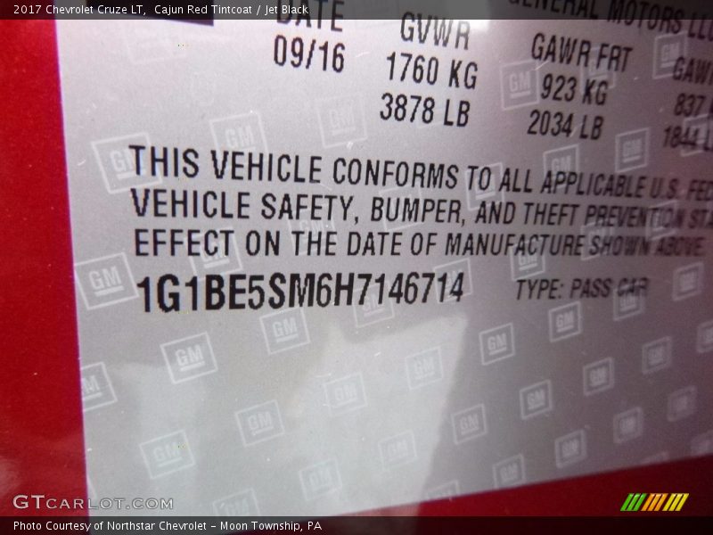 Cajun Red Tintcoat / Jet Black 2017 Chevrolet Cruze LT