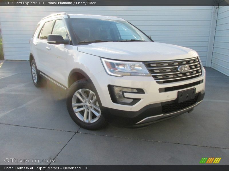 White Platinum / Ebony Black 2017 Ford Explorer XLT