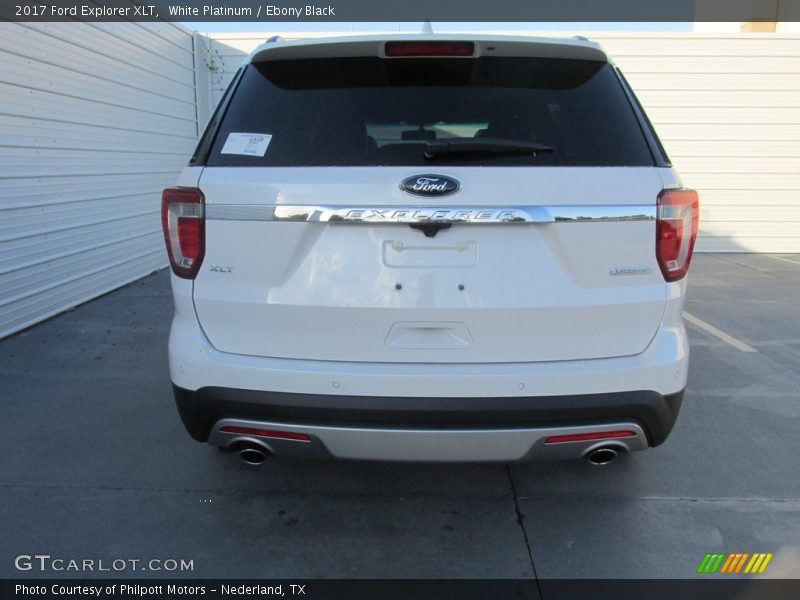 White Platinum / Ebony Black 2017 Ford Explorer XLT