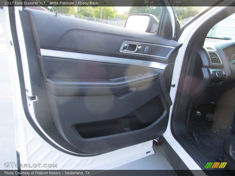 White Platinum / Ebony Black 2017 Ford Explorer XLT