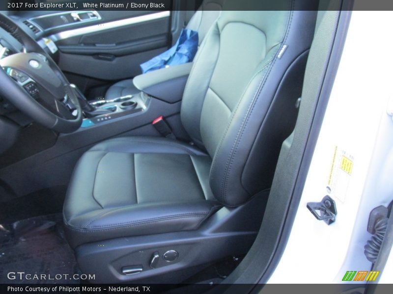 White Platinum / Ebony Black 2017 Ford Explorer XLT