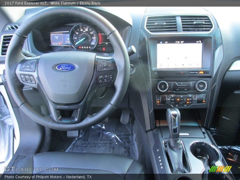 White Platinum / Ebony Black 2017 Ford Explorer XLT