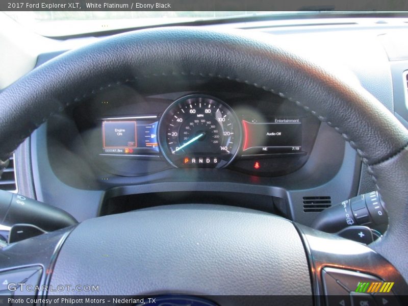 White Platinum / Ebony Black 2017 Ford Explorer XLT