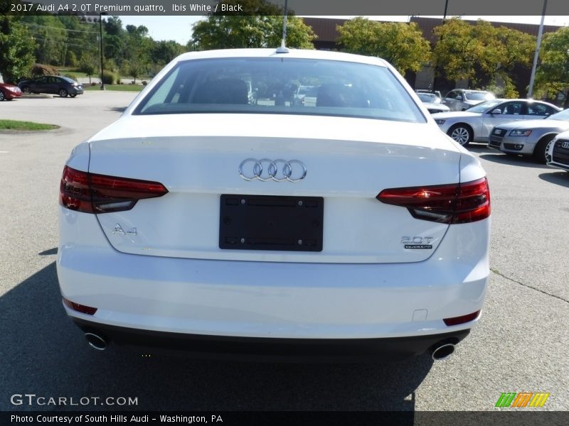 Ibis White / Black 2017 Audi A4 2.0T Premium quattro