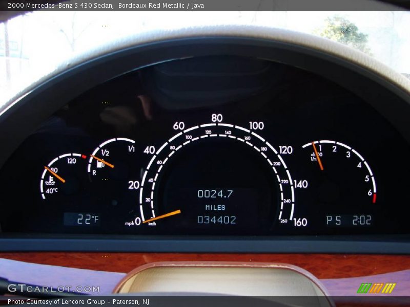 Bordeaux Red Metallic / Java 2000 Mercedes-Benz S 430 Sedan