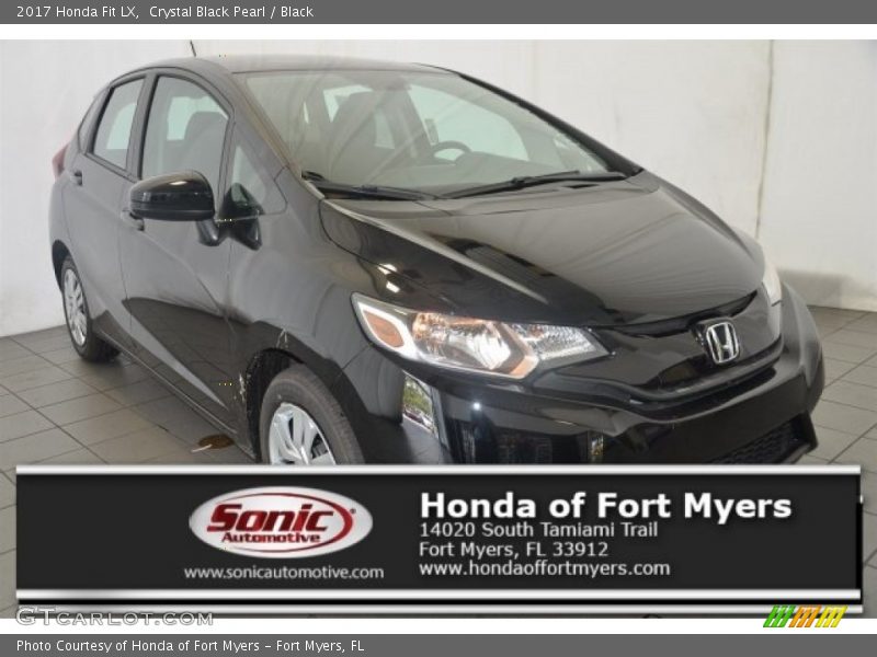 Crystal Black Pearl / Black 2017 Honda Fit LX