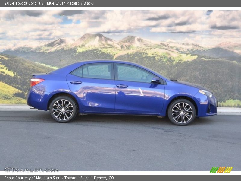 Blue Crush Metallic / Black 2014 Toyota Corolla S