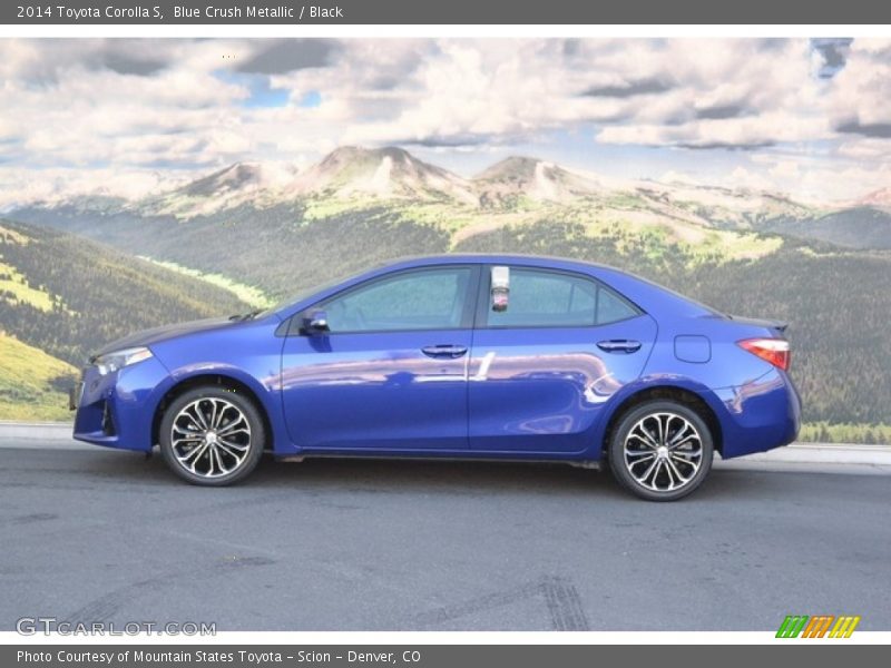 Blue Crush Metallic / Black 2014 Toyota Corolla S