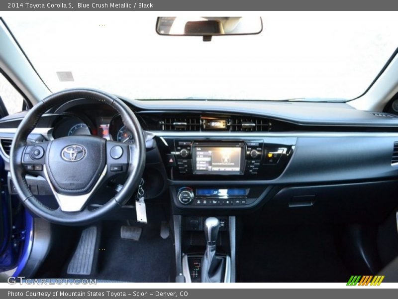 Blue Crush Metallic / Black 2014 Toyota Corolla S
