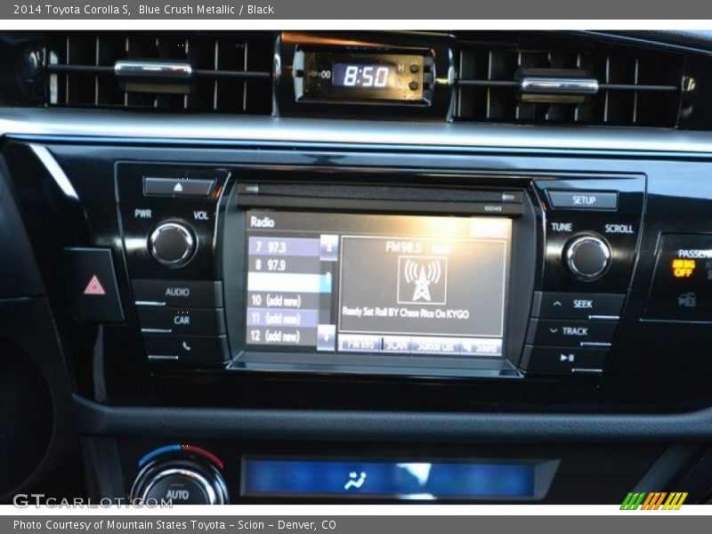 Blue Crush Metallic / Black 2014 Toyota Corolla S
