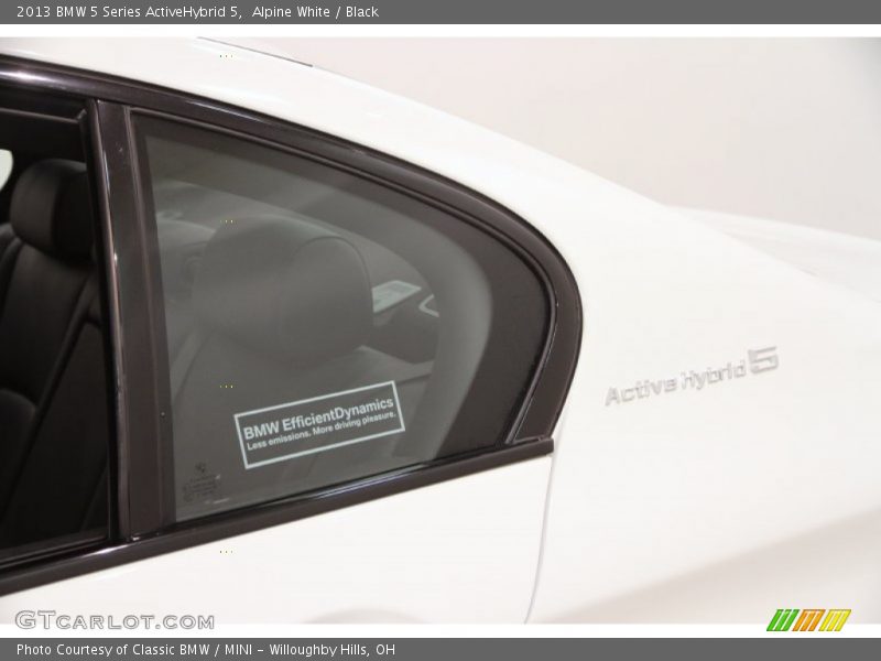 Alpine White / Black 2013 BMW 5 Series ActiveHybrid 5