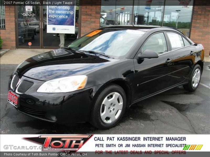 Black / Light Taupe 2007 Pontiac G6 Sedan