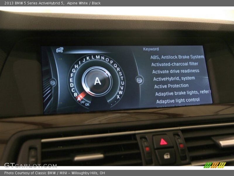 Alpine White / Black 2013 BMW 5 Series ActiveHybrid 5
