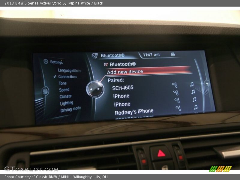 Alpine White / Black 2013 BMW 5 Series ActiveHybrid 5