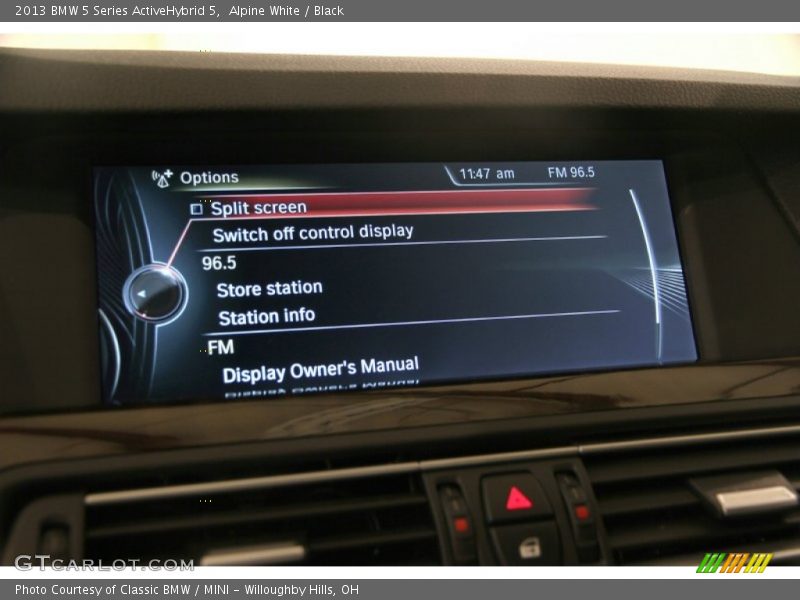 Alpine White / Black 2013 BMW 5 Series ActiveHybrid 5