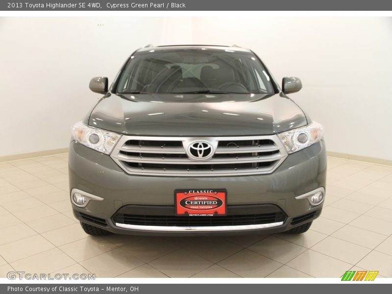 Cypress Green Pearl / Black 2013 Toyota Highlander SE 4WD