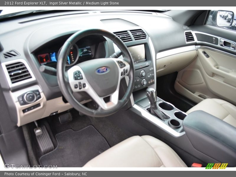 Ingot Silver Metallic / Medium Light Stone 2012 Ford Explorer XLT