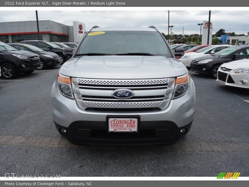 Ingot Silver Metallic / Medium Light Stone 2012 Ford Explorer XLT
