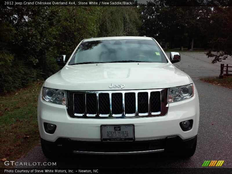 Stone White / New Saddle/Black 2012 Jeep Grand Cherokee Overland 4x4