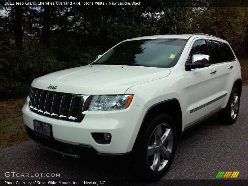 Stone White / New Saddle/Black 2012 Jeep Grand Cherokee Overland 4x4