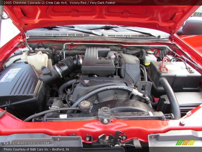 Victory Red / Very Dark Pewter 2005 Chevrolet Colorado LS Crew Cab 4x4