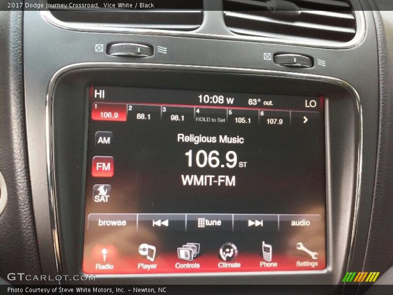 Vice White / Black 2017 Dodge Journey Crossroad