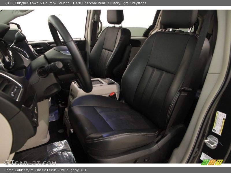 Dark Charcoal Pearl / Black/Light Graystone 2012 Chrysler Town & Country Touring