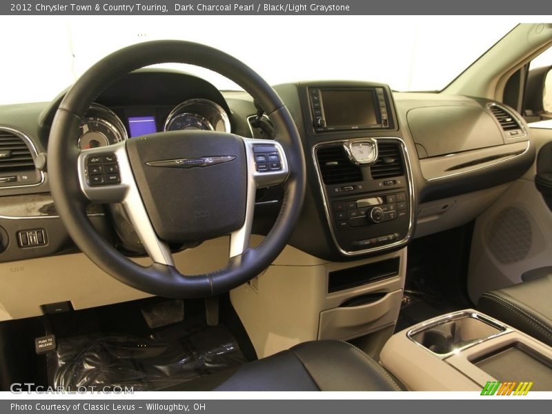 Dark Charcoal Pearl / Black/Light Graystone 2012 Chrysler Town & Country Touring