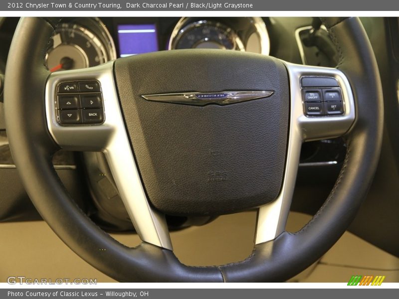 Dark Charcoal Pearl / Black/Light Graystone 2012 Chrysler Town & Country Touring