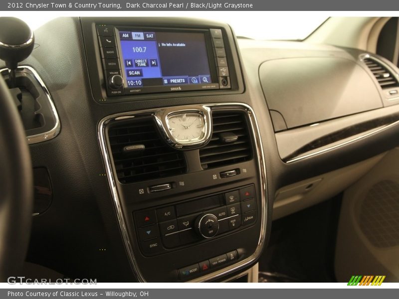 Dark Charcoal Pearl / Black/Light Graystone 2012 Chrysler Town & Country Touring
