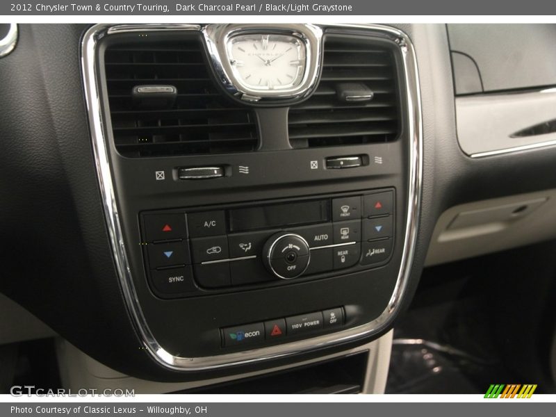 Dark Charcoal Pearl / Black/Light Graystone 2012 Chrysler Town & Country Touring