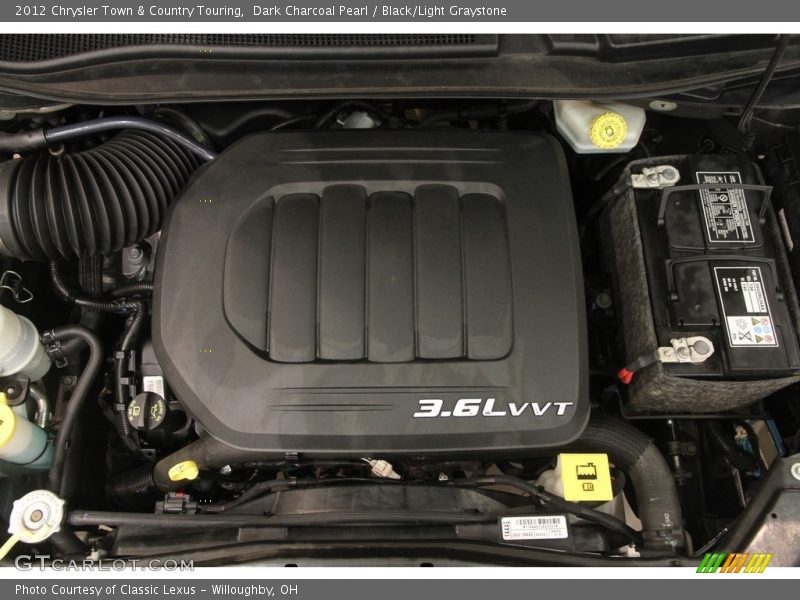 Dark Charcoal Pearl / Black/Light Graystone 2012 Chrysler Town & Country Touring