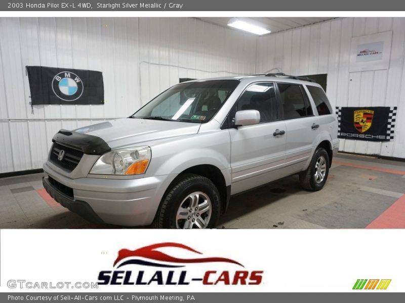 Starlight Silver Metallic / Gray 2003 Honda Pilot EX-L 4WD