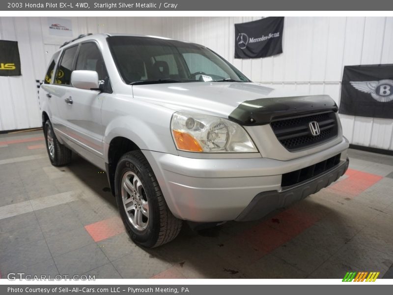 Starlight Silver Metallic / Gray 2003 Honda Pilot EX-L 4WD