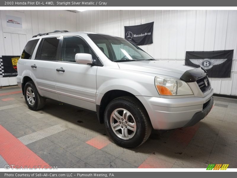 Starlight Silver Metallic / Gray 2003 Honda Pilot EX-L 4WD